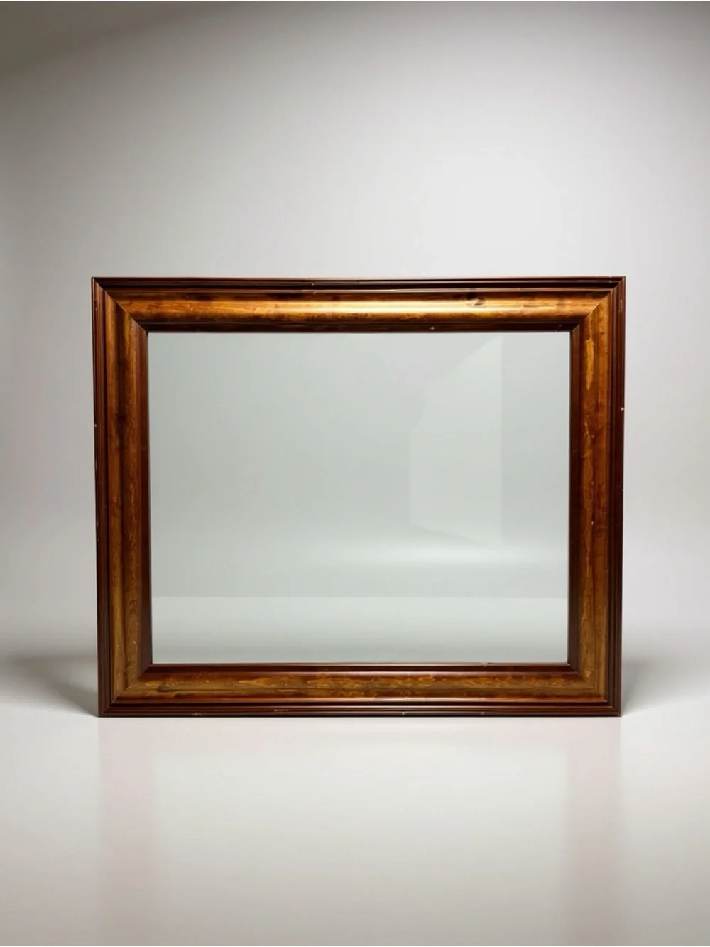 Classic Brown Wooden Wall Frame w Glass 24.5x21